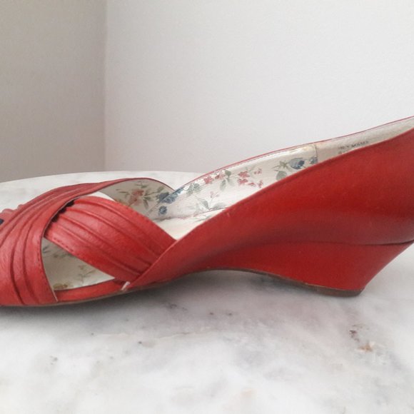 Brand New Red PeepToe Flats - Mia Mooz - Picture 7 of 7